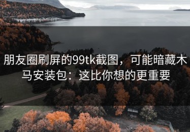 朋友圈刷屏的99tk截图，可能暗藏木马安装包：这比你想的更重要