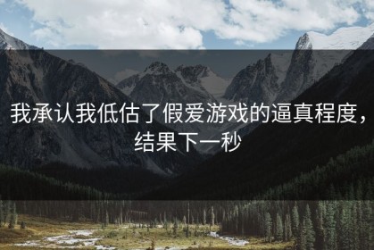我承认我低估了假爱游戏的逼真程度，结果下一秒